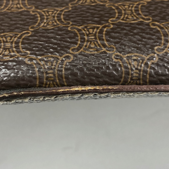 Celine Pattern Shoulder Handbag Macadam Canvas Shoulder Brown - Picture 3 of 7